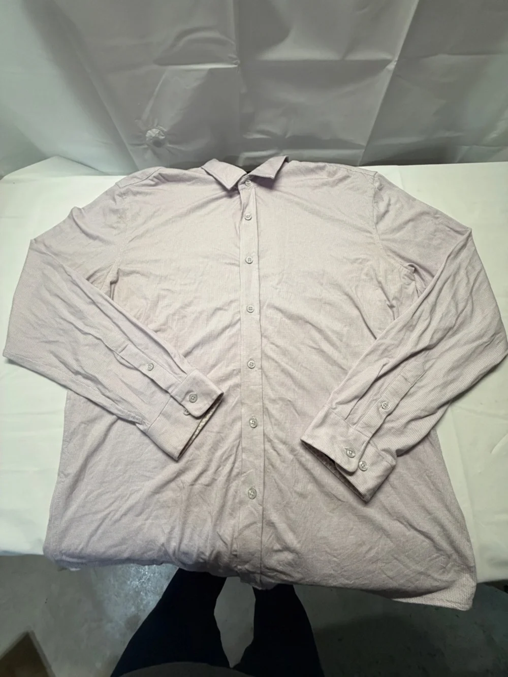 Buttercloth Men's Lavender Micro-Texture Dress‎ Shirt